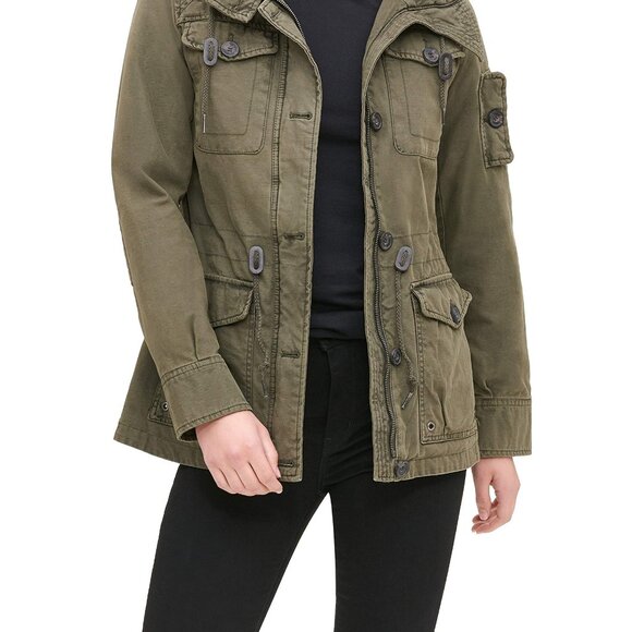 Jackets & Blazers - Lightweight Cotton Field Jacket Classic Military Style Adjustable Fit Chic